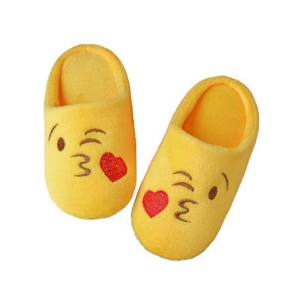 Ladies Spot On 3D Novelty Emoticon Slippers EMOJI